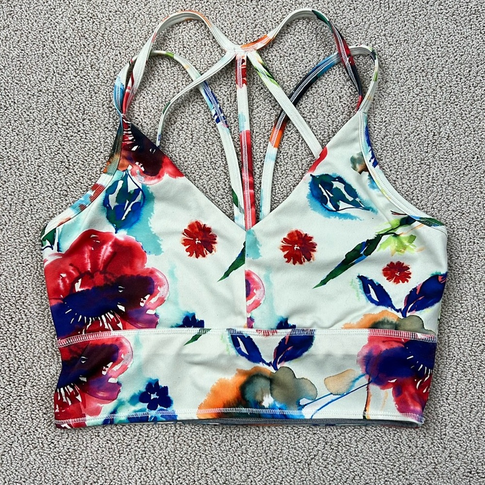 Born Primitive Sports Bra Floral Print Womens Size Small Workout CrossFit